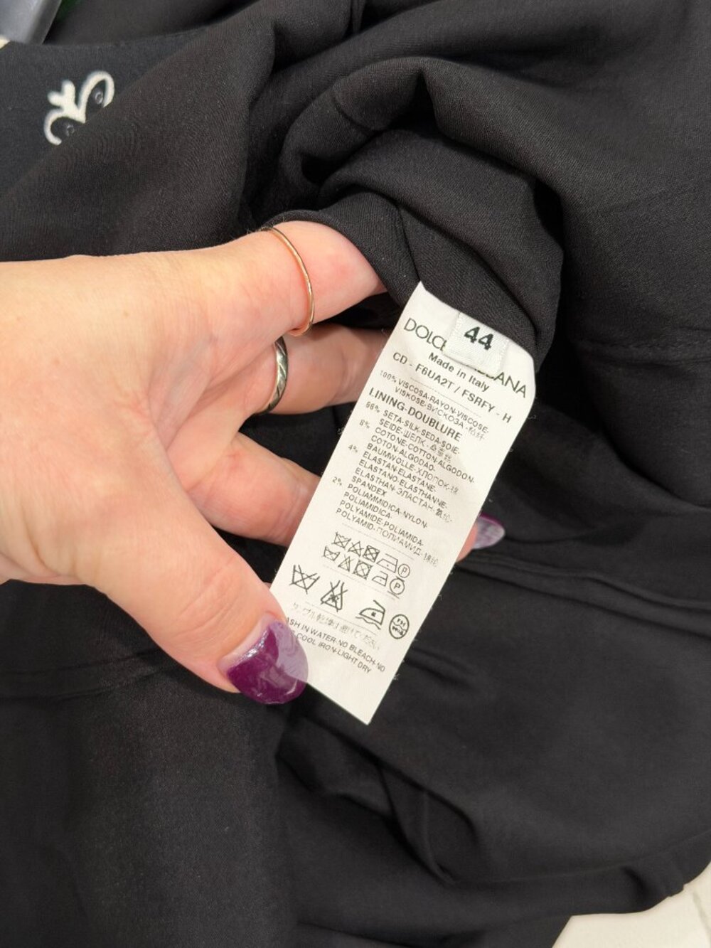 $3995 Dolce & Gabbana 2015 FW RARE Black Multi Viva La Mamma Midi Dress 44/8/M - Picture 10 of 10